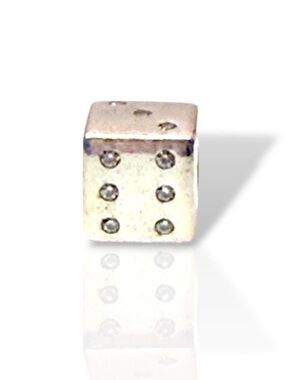 Retired Pandora Dice Charm CZ 790116 ALE 925 Threaded Lucky